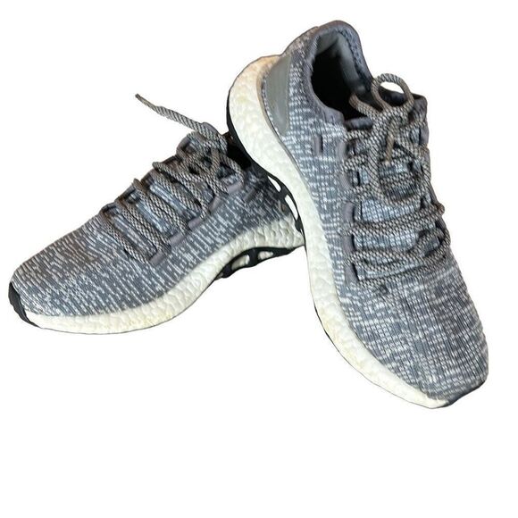 Adidas PureBoost Grey Marathon Men's Running Shoes Size 6 - Picture 3 of 9